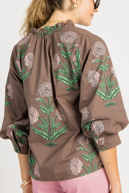 Block Print Button Top