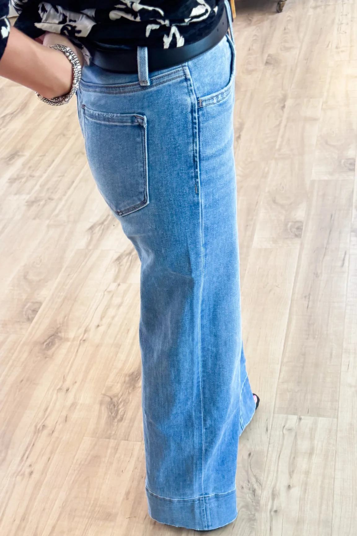 Light Denim High Rise Trouser Jeans