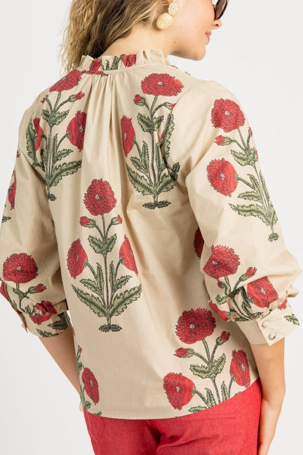 Block Print Button Top