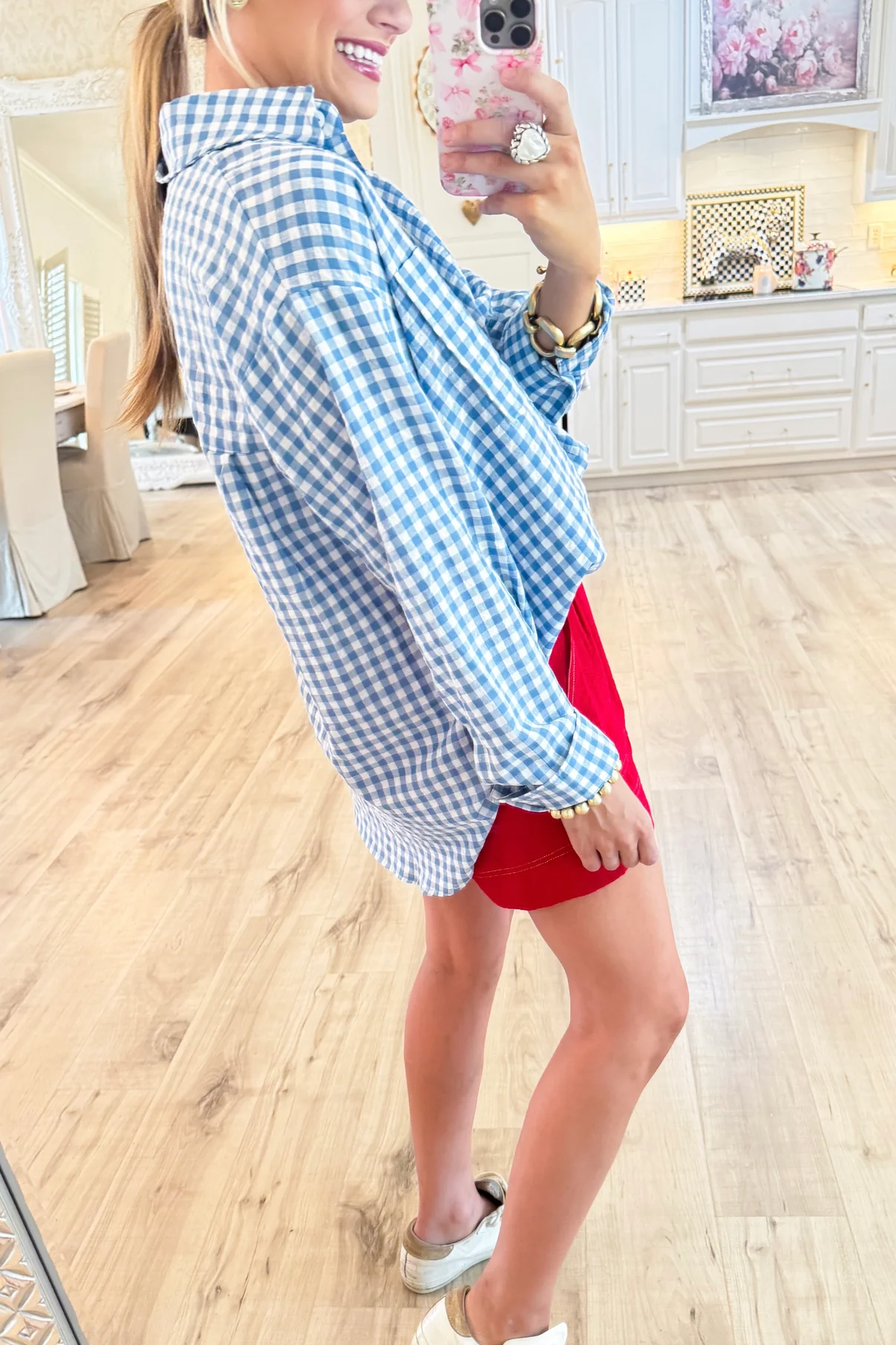 Gingham Long Sleeve Button Down