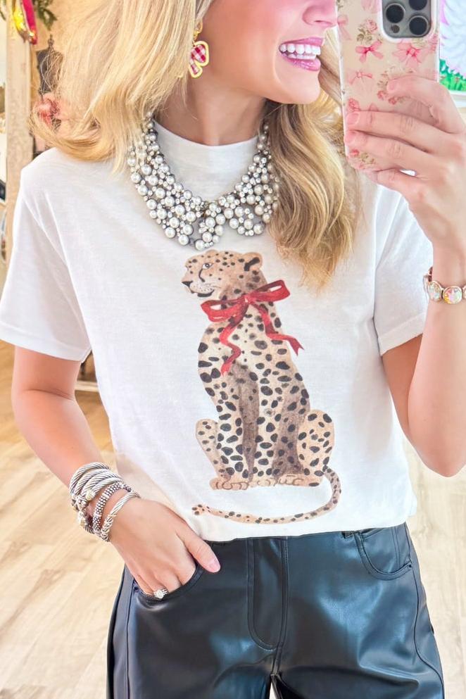 Leopard Bow Tee