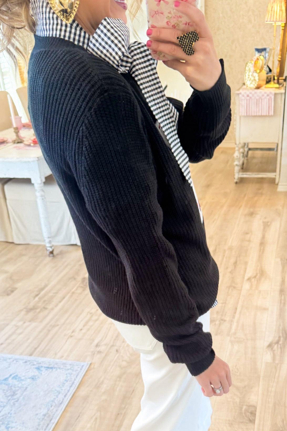 Black Rodeo Queen of Hearts Knit Sweater