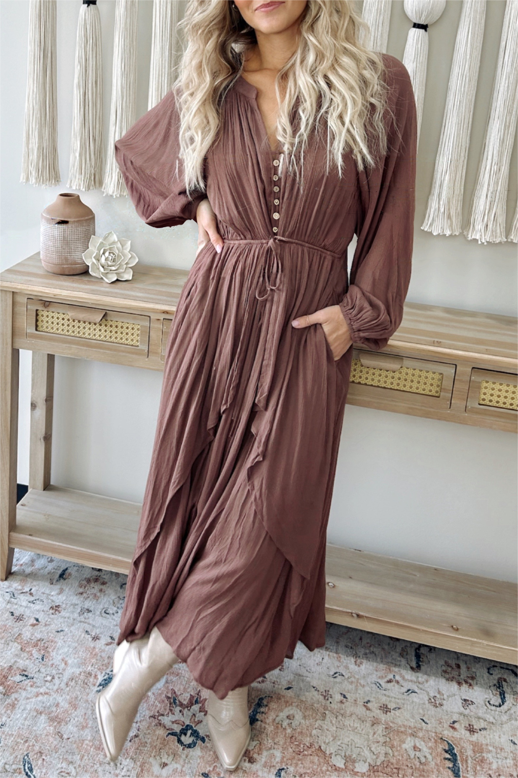 Fallen Leaves Maxi Dress