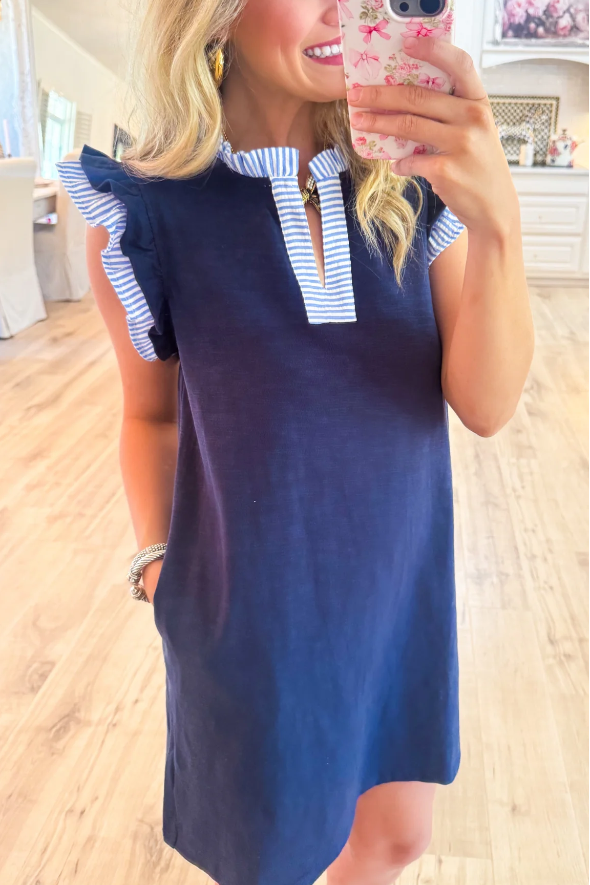 Navy Solid Close-Up Dress