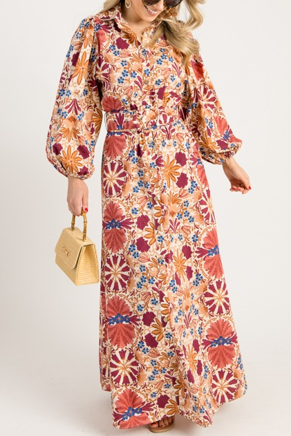 Floral Harvest Maxi, Cream Rust