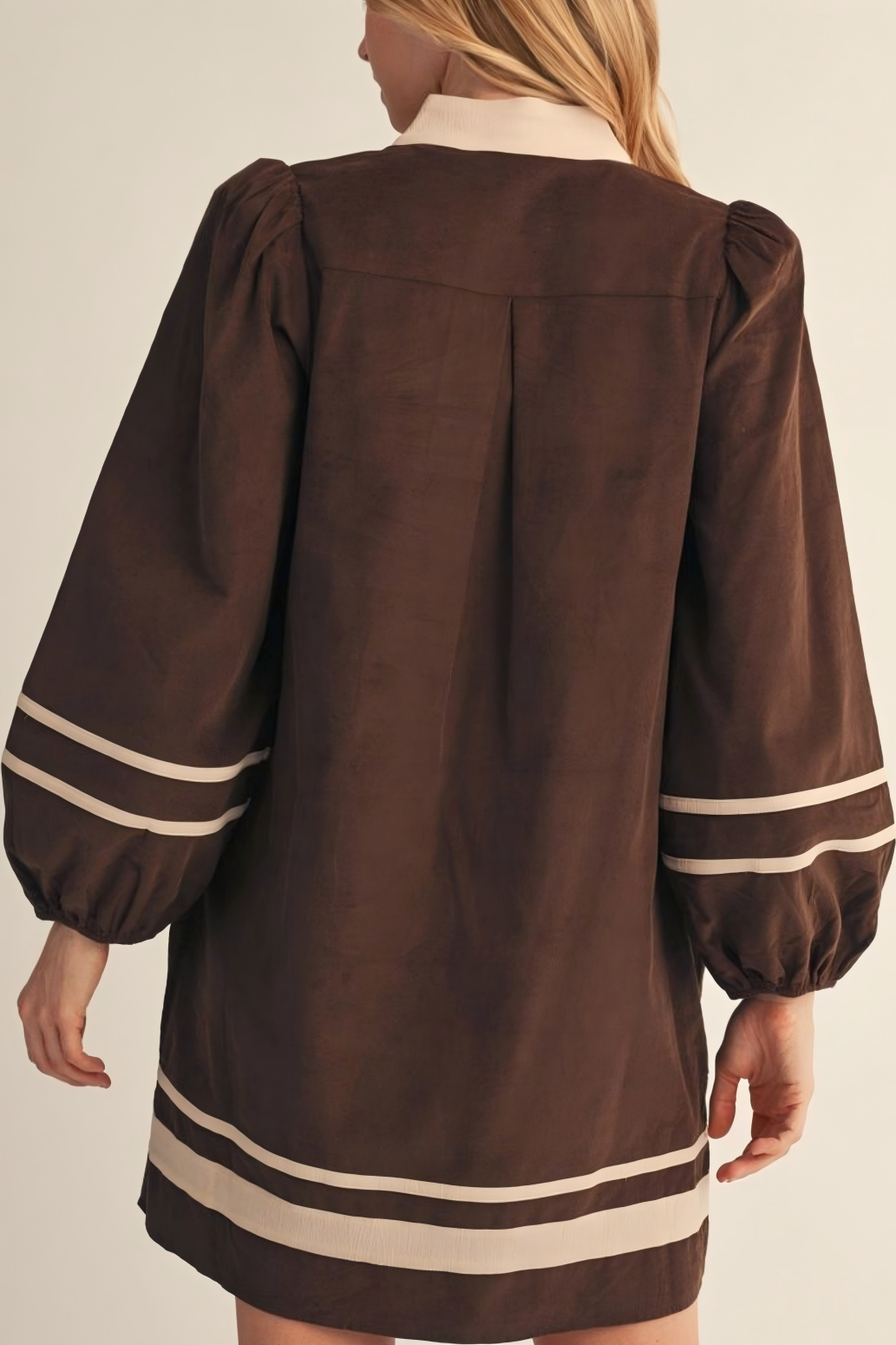 Corduroy Contrast Trim Dress
