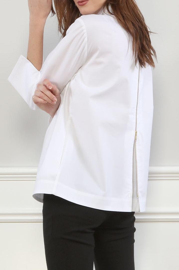 3/4 Sleeve Zip Back Shirt