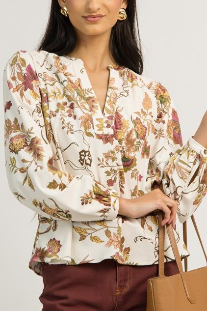 Soft Texture Floral Blouse
