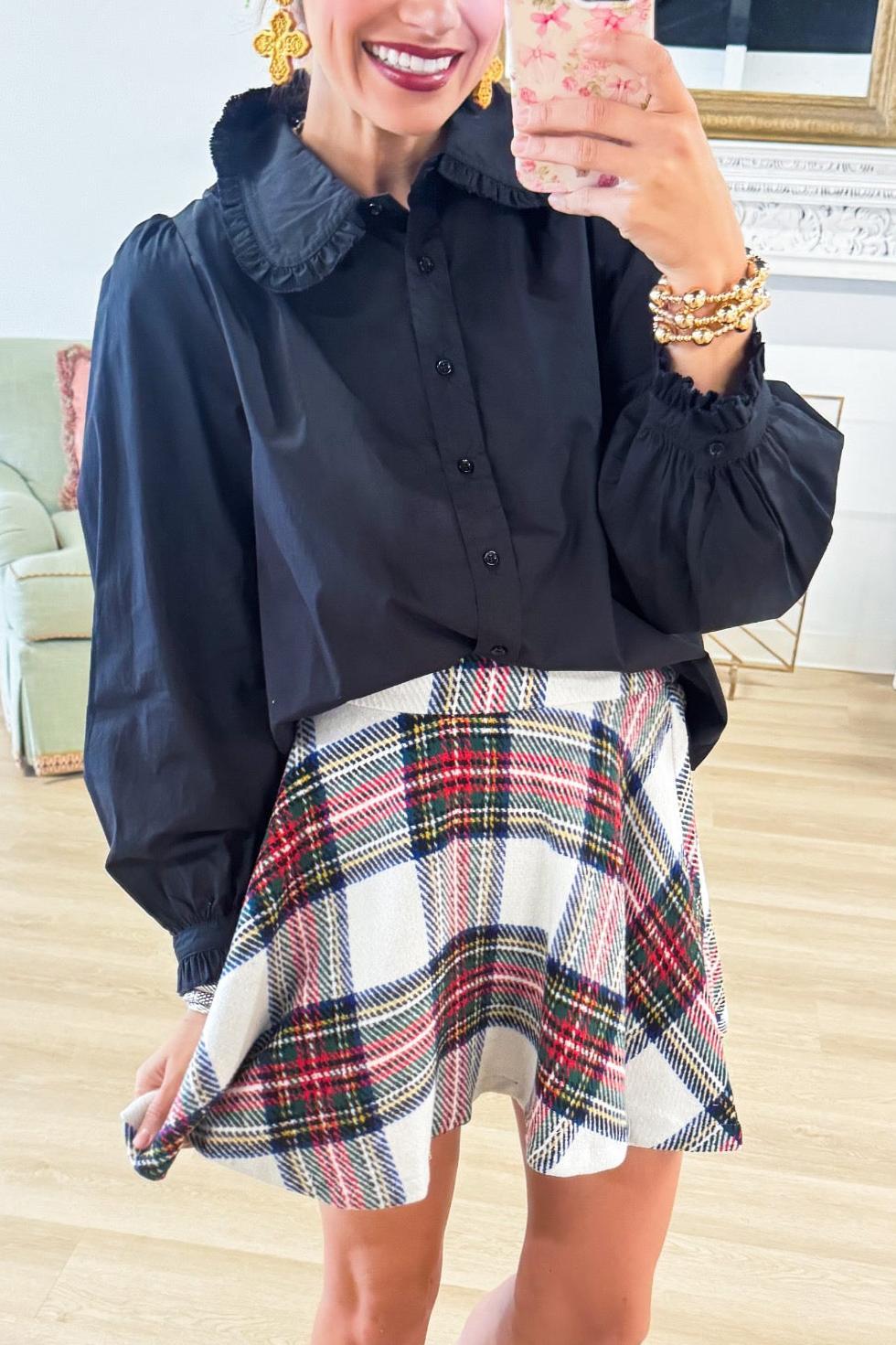 Lvory Multi Plaid Skirt