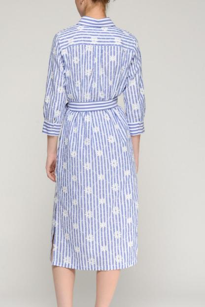 Camisero Stripe Emb Dress