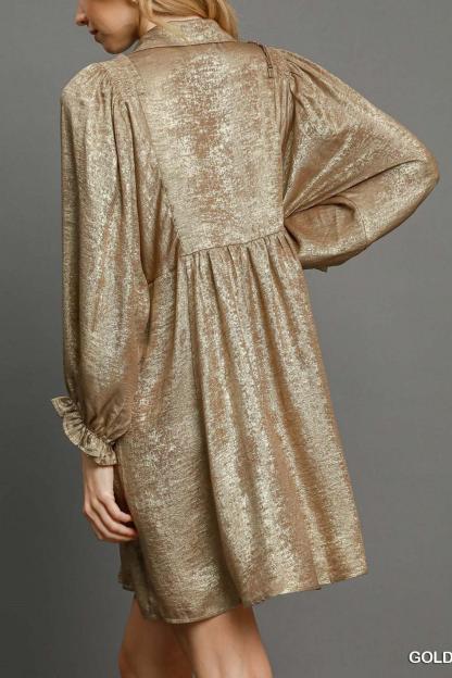 Gold and Glitter Mini Dress