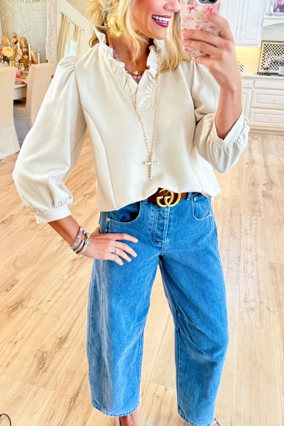 Ecru Luxeknit Blouse