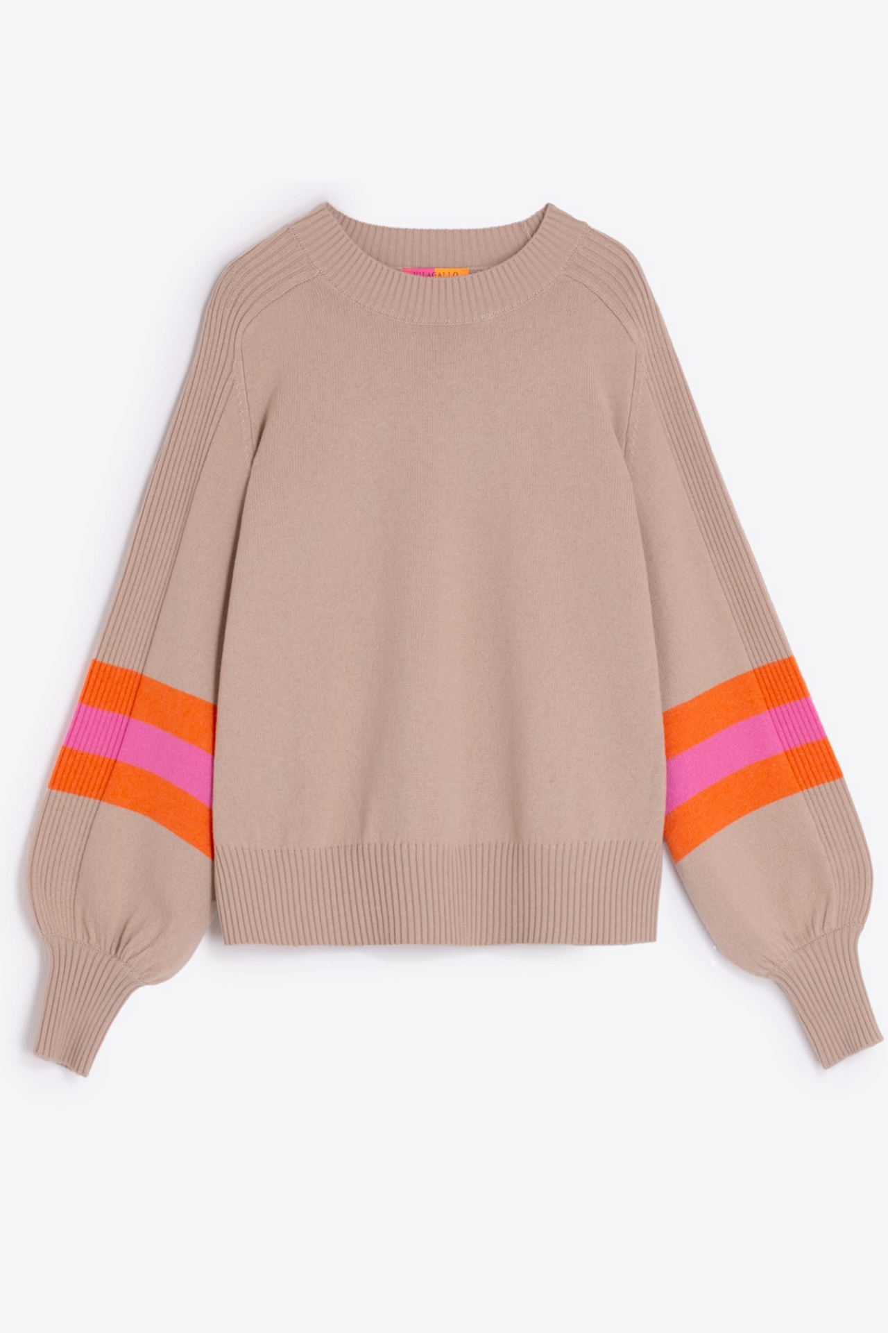 Balloon Sleeve Stripe Sweater