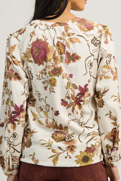 Soft Texture Floral Blouse