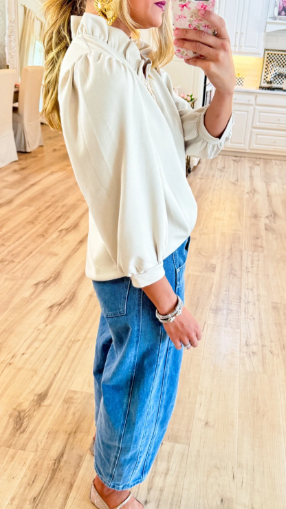 Ecru Luxeknit Blouse