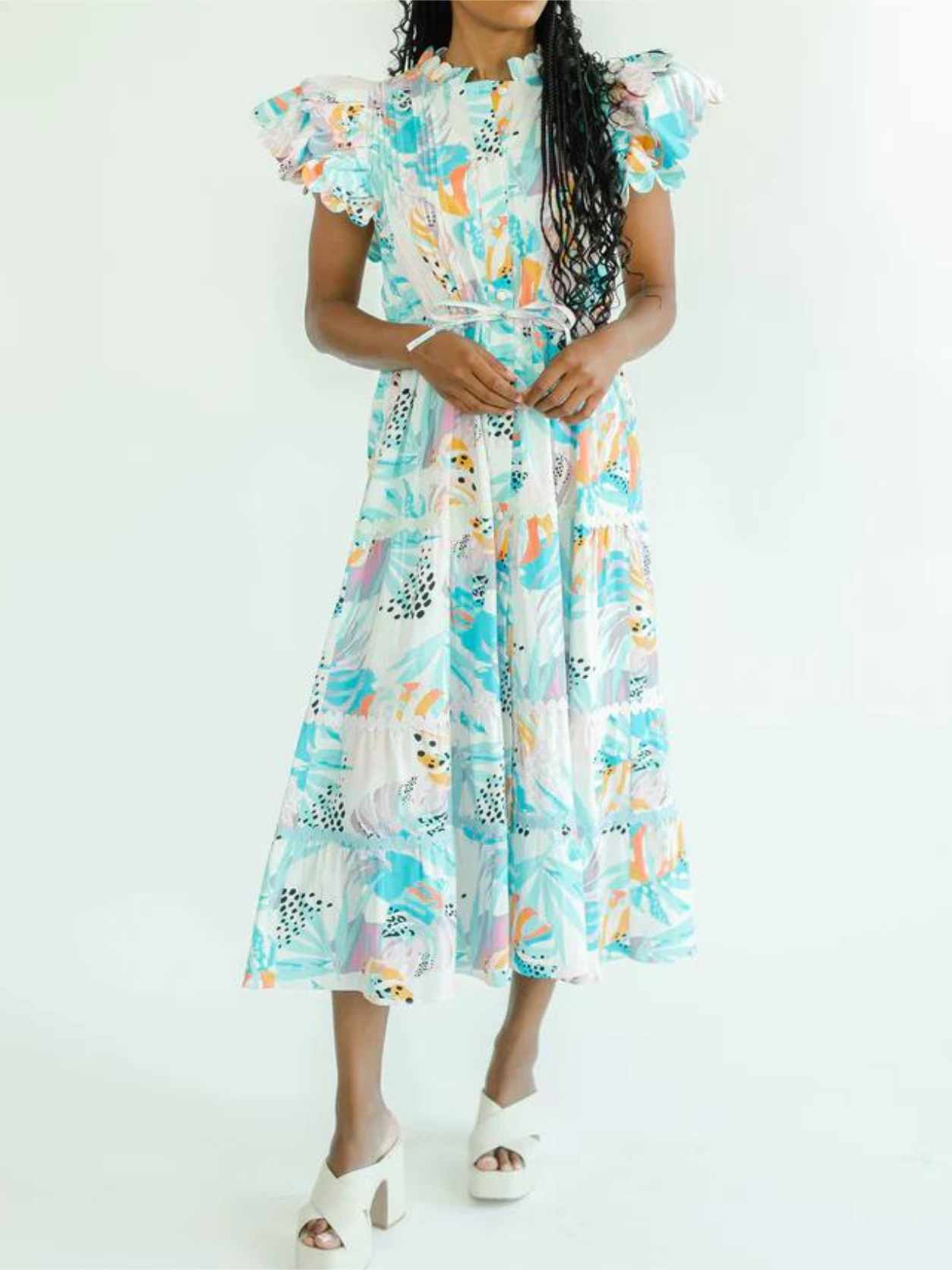 Colorful Confetti Midi Dress