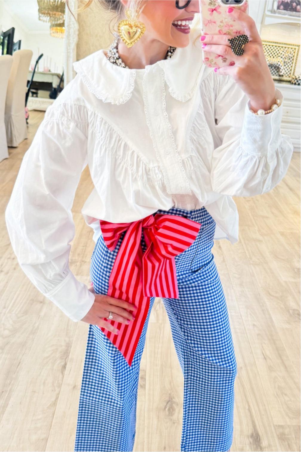 White Poplin Button Down Shirt