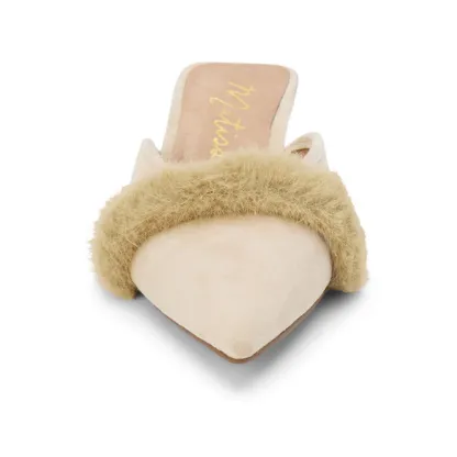 Kellan Heeled Mule - Natural Suede