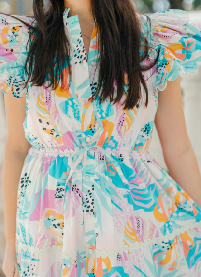 Colorful Confetti Midi Dress