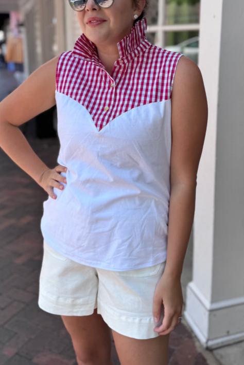 Hot Pink Gingham Tank