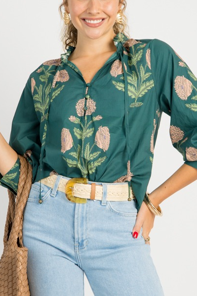 Block Print Button Top