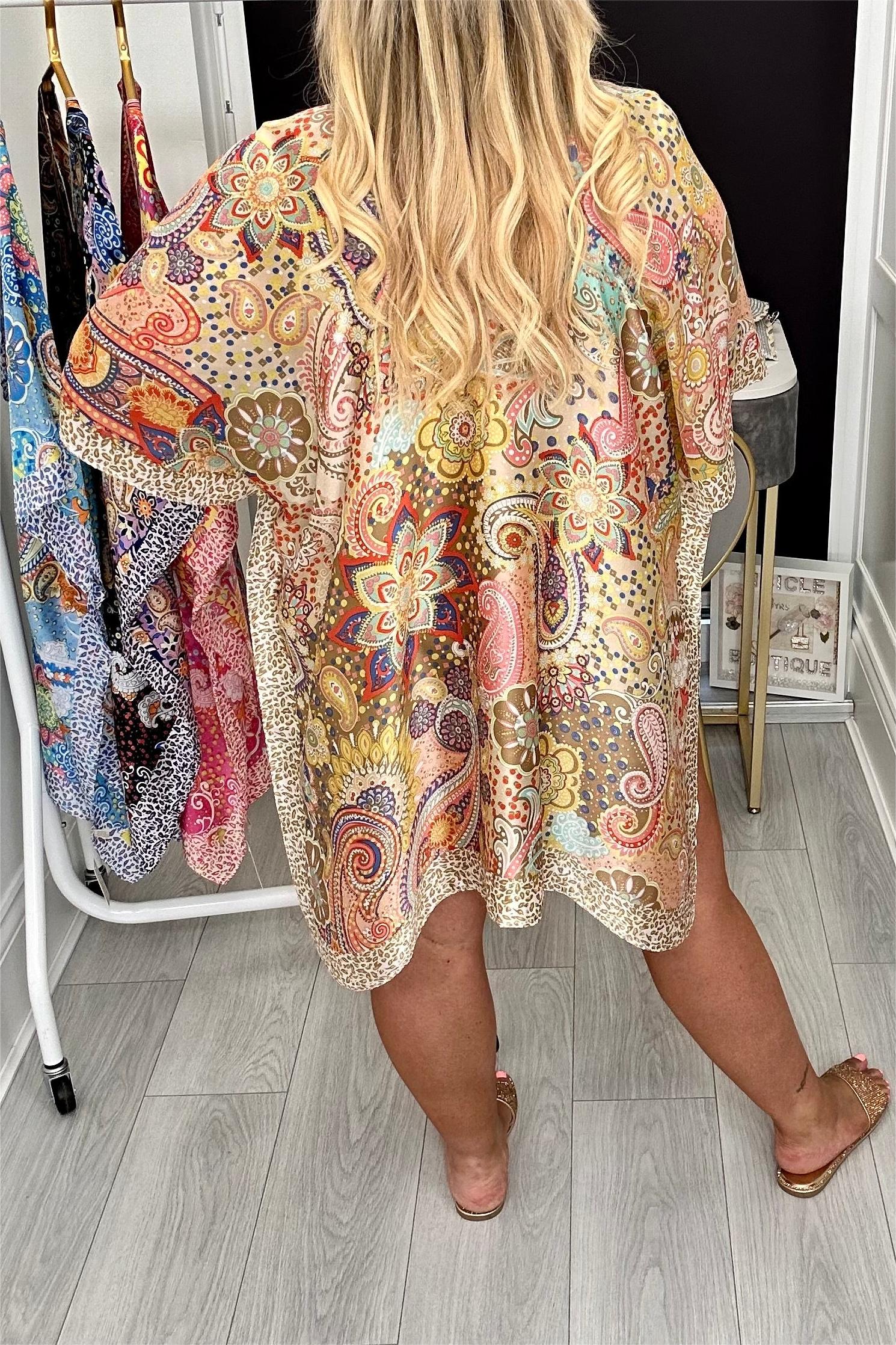Satin Kaftan Dress