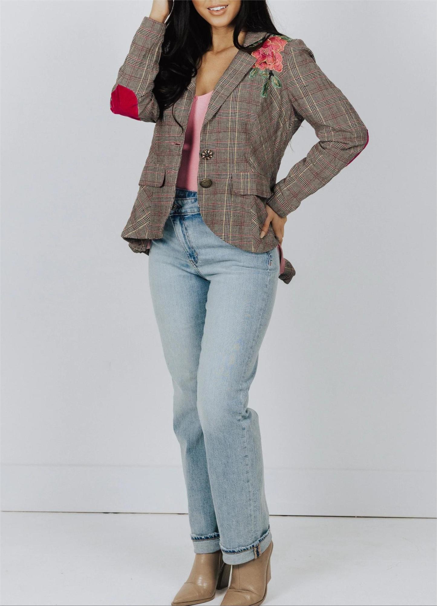 Aratta Gabriella Rose Flower Print Blazer