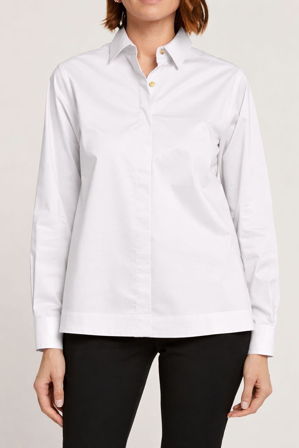 Long Sleeve Zip Back Shirt