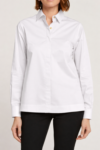 Long Sleeve Zip Back Shirt