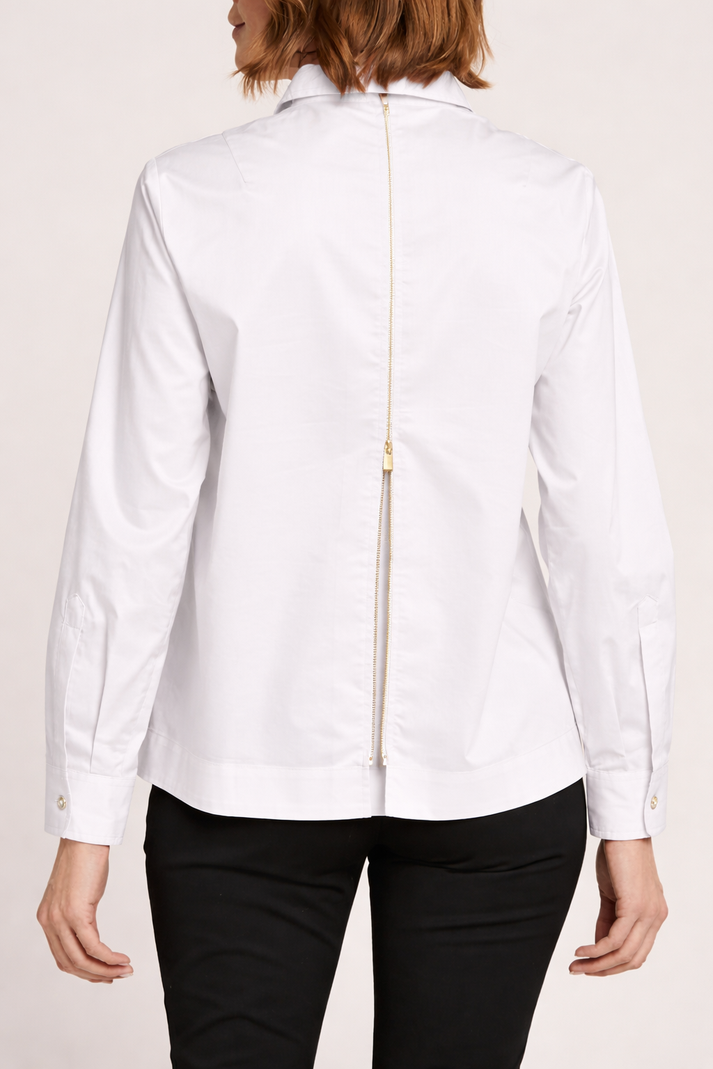 Long Sleeve Zip Back Shirt