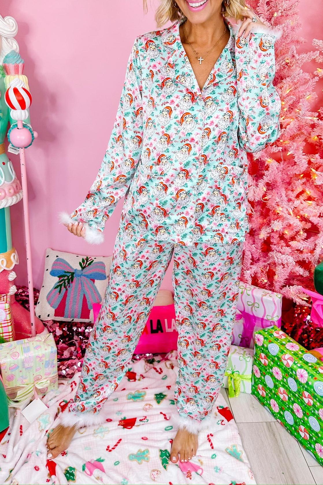 Santa Feather Pajama Set