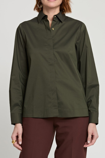 Long Sleeve Zip Back Shirt