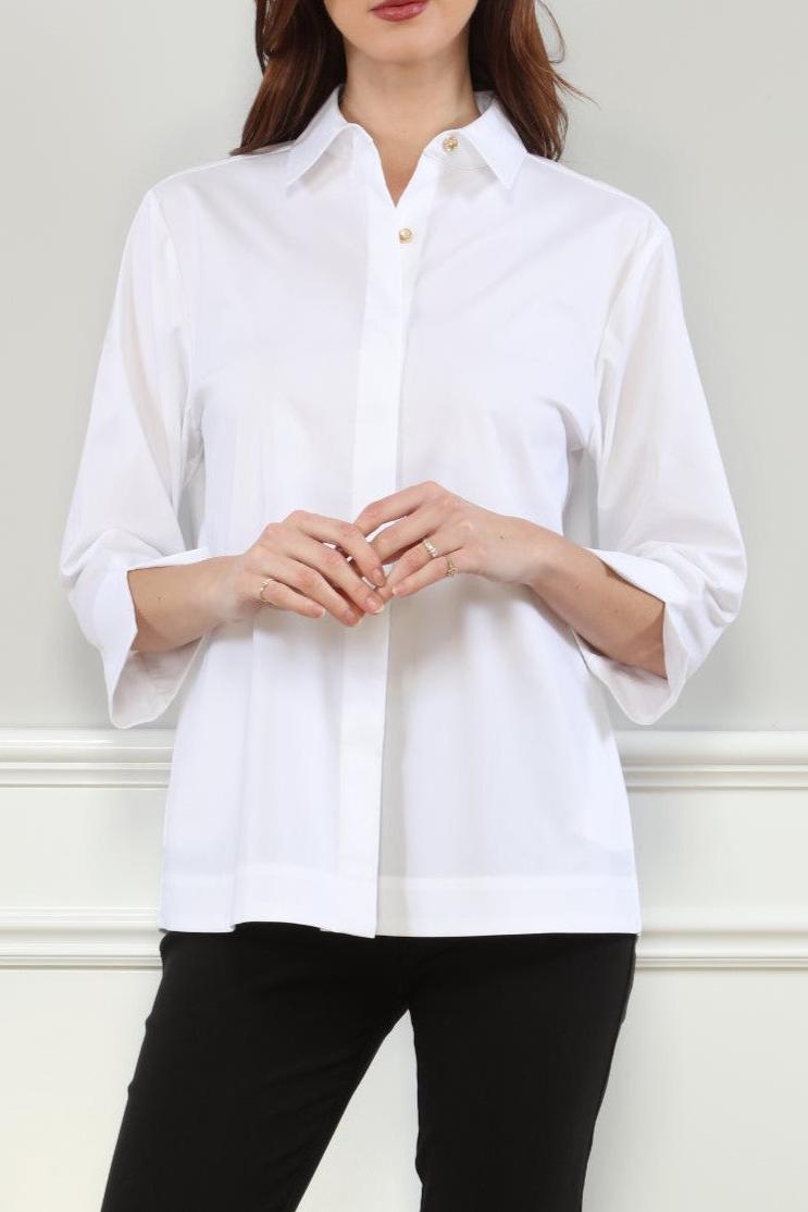 3/4 Sleeve Zip Back Shirt