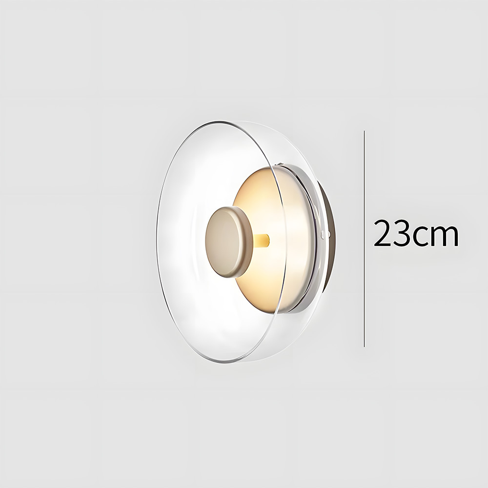 Modern Industrial Glass Wall Lights Pairs For Bedroom