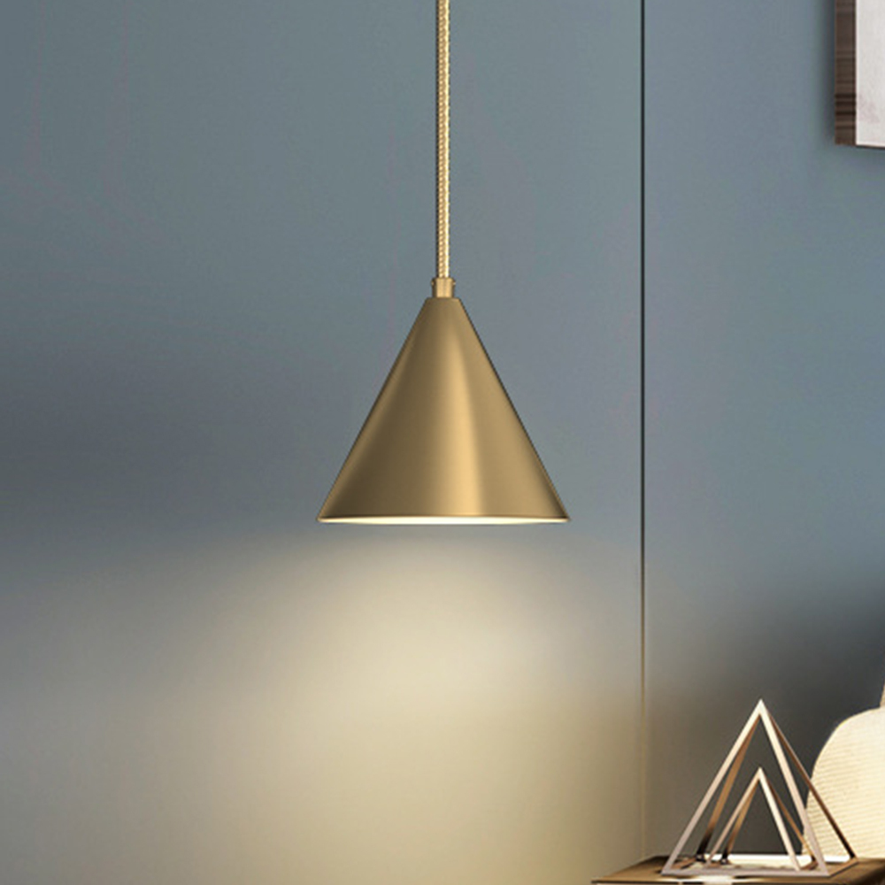 Modern Gold And Black Round Brass Pendant Lights For Dining Room