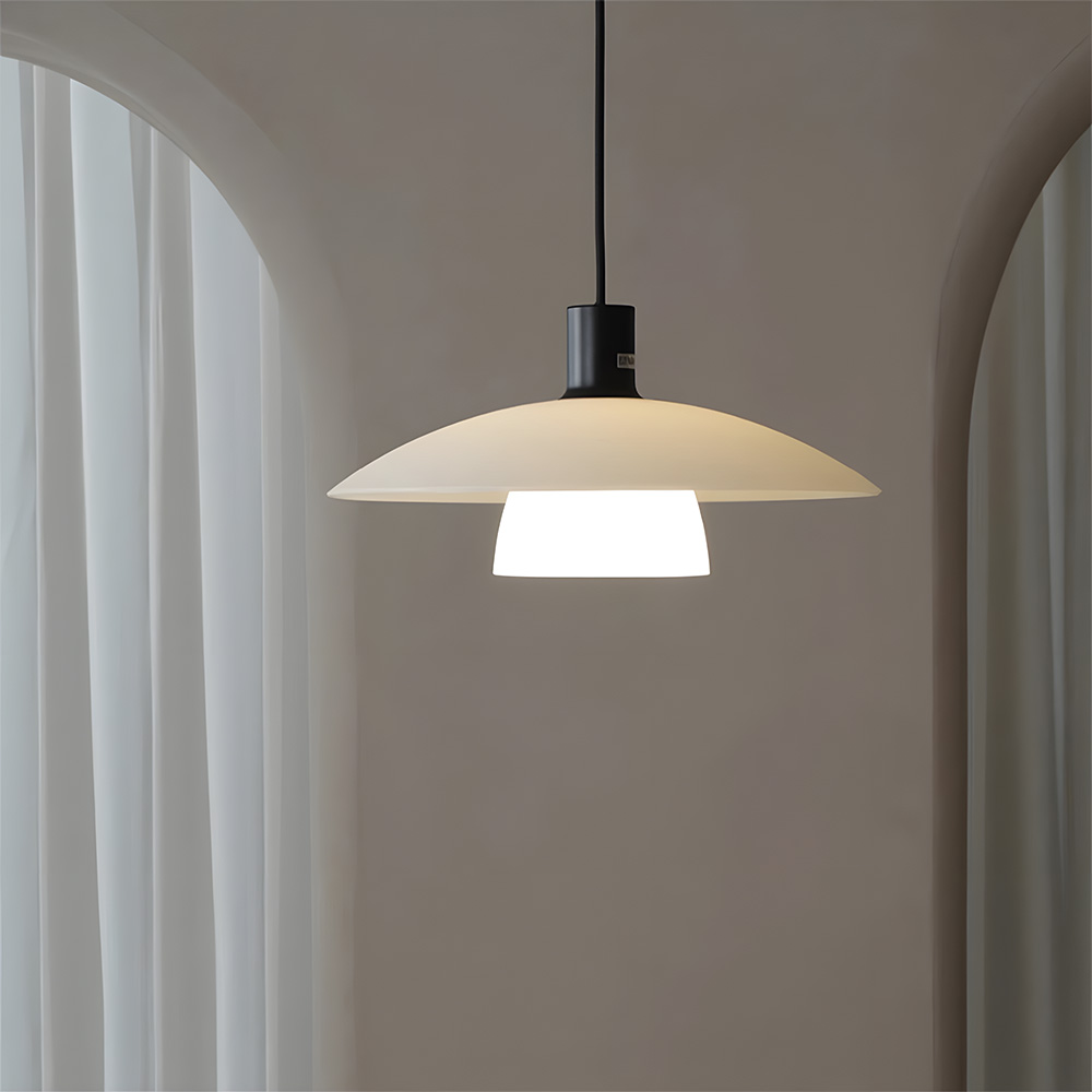 Modern Art White Glass Pendant Lights For Dining Room