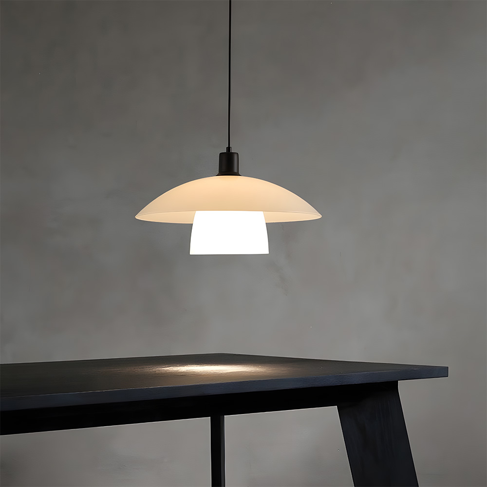 Modern Art White Glass Pendant Lights For Dining Room