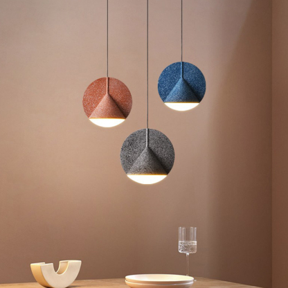 Macaron Industrial Resin LED Pendant Lights For Dining Room