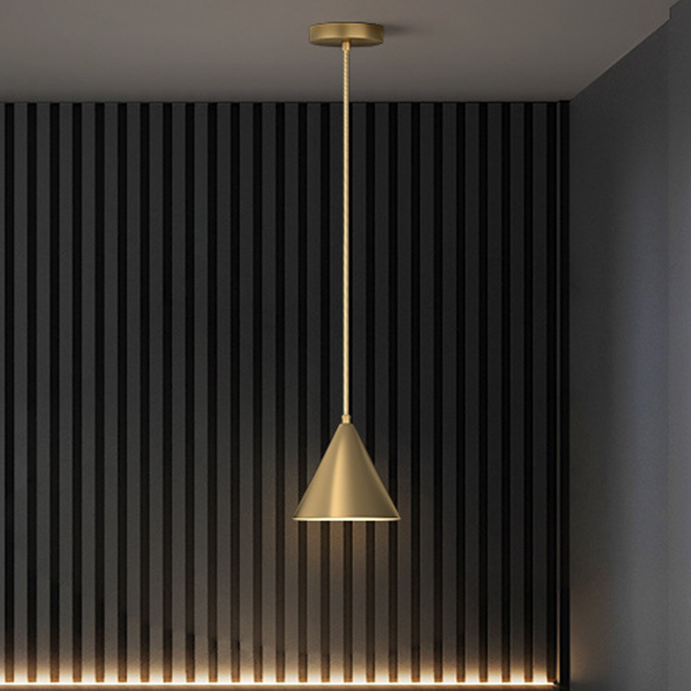 Modern Gold And Black Round Brass Pendant Lights For Dining Room