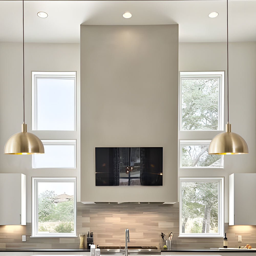 Vintage Chic Gold Brass Dining Room Pendant Lights