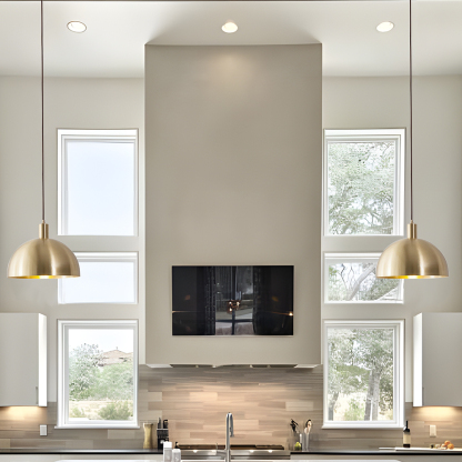 Vintage Chic Gold Brass Dining Room Pendant Lights