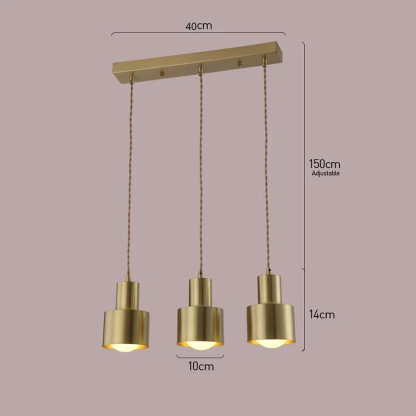 Minimalist Retro Gold Brass Dining Room Pendant Lights