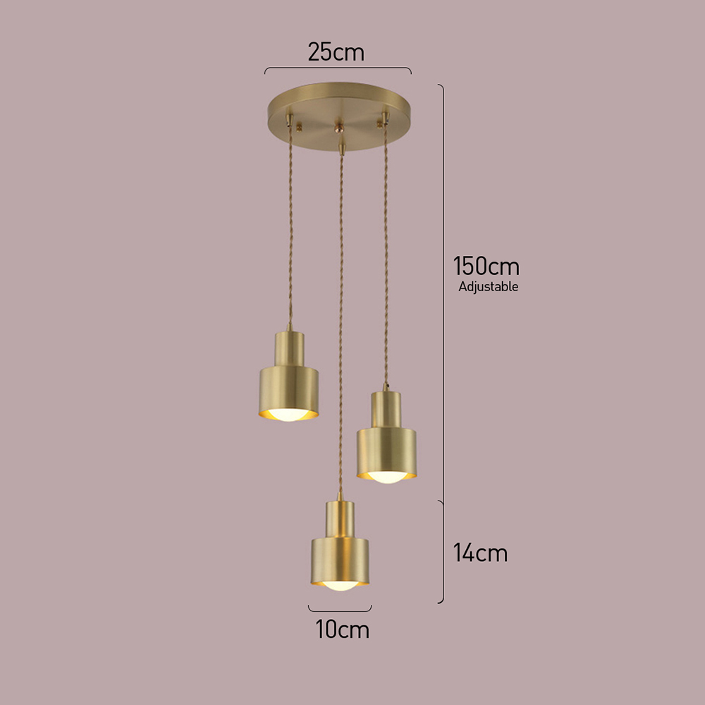 Minimalist Retro Gold Brass Dining Room Pendant Lights
