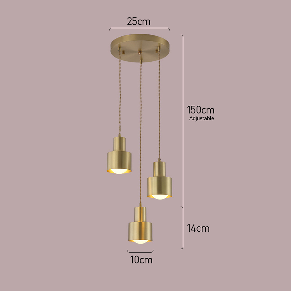 Minimalist Retro Gold Brass Dining Room Pendant Lights