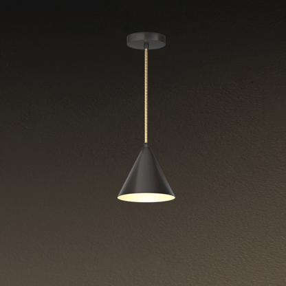Modern Gold And Black Round Brass Pendant Lights For Dining Room