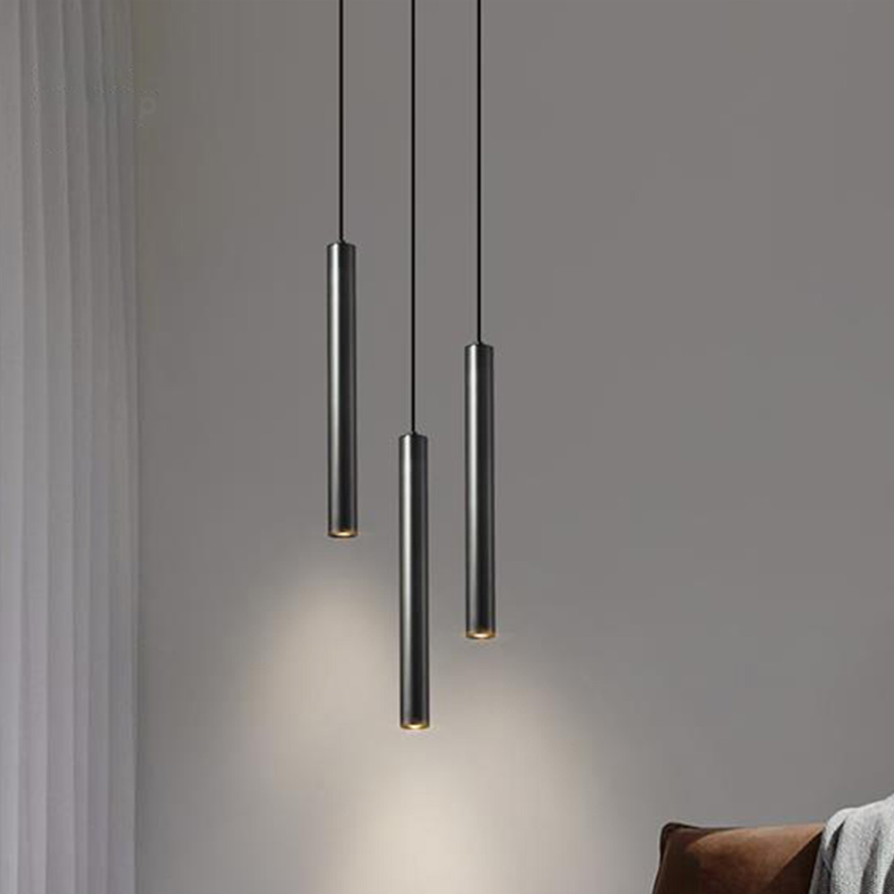 Gold And Black Brass Industrial LED Pendant Lights For Dining Room