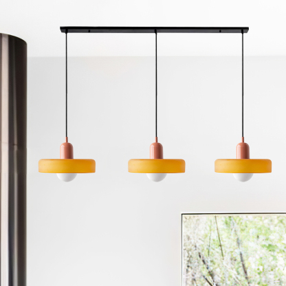 3 Heads Minimalism Art Decor Glass Pendant Light For Kitchen