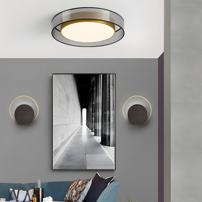 Luxury Creative Round Flush Mount LED Bedroom Ceiling Light