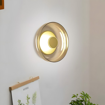 Modern Industrial Glass Wall Lights Pairs For Bedroom