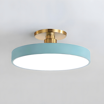 Simple Circular LED Semi Flush Mount Ceiling Light